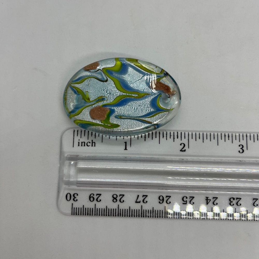 Dichroic Oval Glass Slide Pendant Craft - Picture 2 of 3